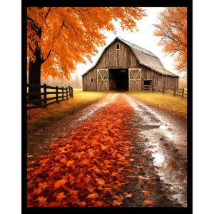 Autumn Barn Road