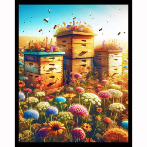 Beehives Among Blooms