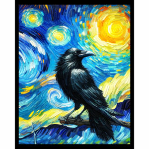 Black Crow Starry Night