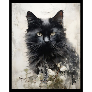 Black Cat on White