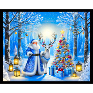 Blue Christmas Santa