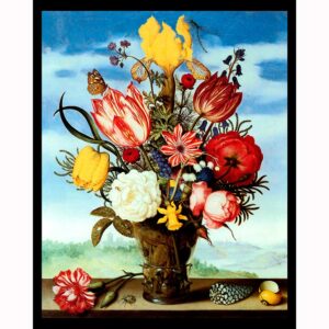 Bouquet of Flowers on a Ledge