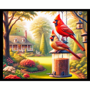 Cardinals at Feeder