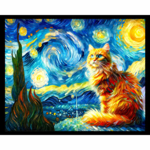 Cat Starry Night