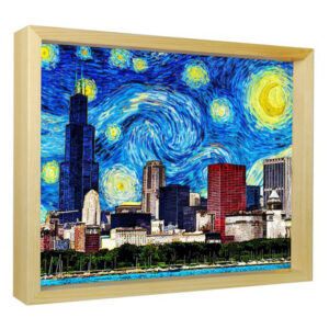 Chicago Starry Night - Sun Art Print