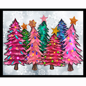 Christmas Trees with Lights