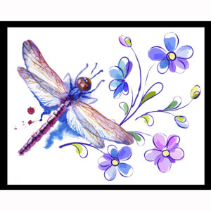 Dragonfly and Flowers