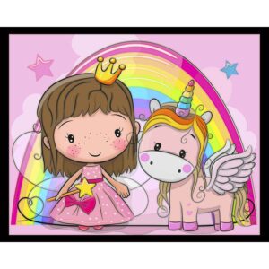 Fairy Tale Princess and Unicorn