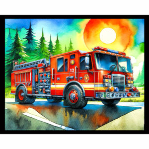 Firetruck Among The Pines