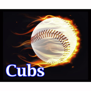 Flaming Baseball Cubs