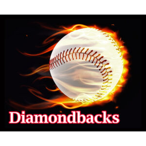 Flaming Baseball Diamondbacks