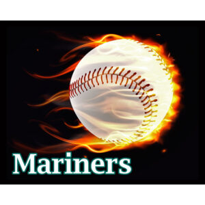 Flaming Baseball Mariners