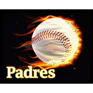 Flaming Baseball Padres