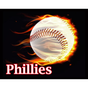 Flaming Baseball Phillies