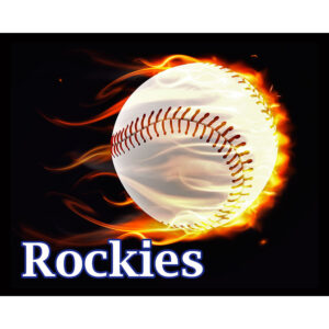 Flaming Baseball Rockies