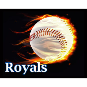 Flaming Baseball Royals