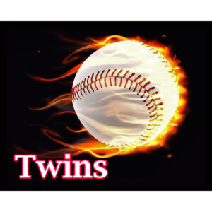Flaming Baseball Twins
