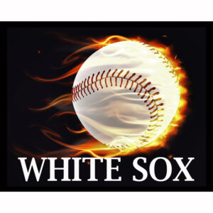 Flaming Baseball White Sox