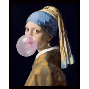 Girl With a Pink Bubble