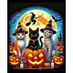 Halloween Cat Trio
