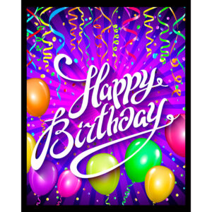 Happy Birthday Balloons - Vertical