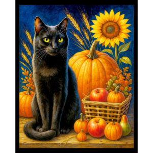 Harvest Cat Portrait