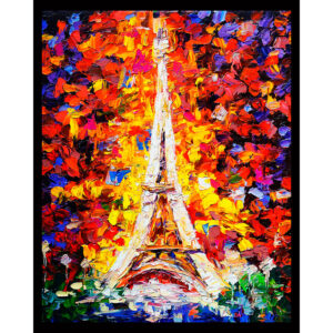 Paris Eiffel Tower Lighted