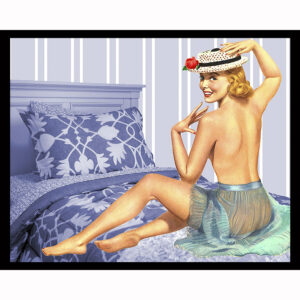 Pin-Up Girl on Bed