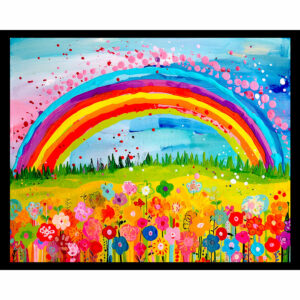 Rainbow and Flowers