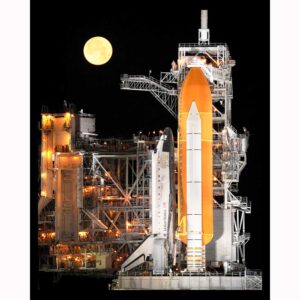 Shuttle and Moon