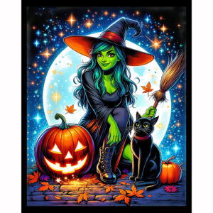 Starlit Witch and Cat