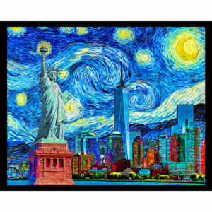 Statue of Liberty Starry Night