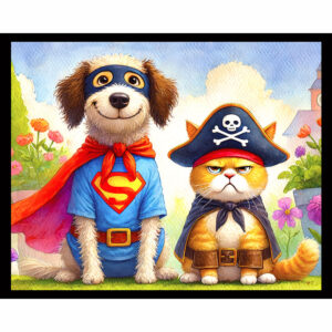 Superhero and Grumpy Pirate