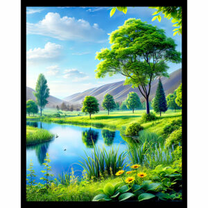 Tranquil Meadow Reflection