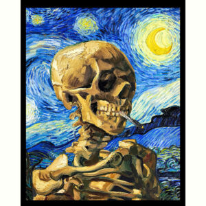Van Gogh Skull Starry Night
