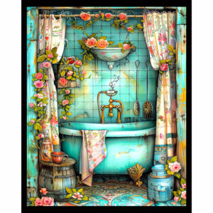 Vintage Floral Bathroom