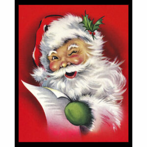 Vintage Winking Santa