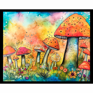 Watercolor Mushrooms