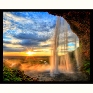 Waterfall Sunset