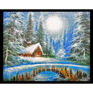 Winter Cottage Landscape