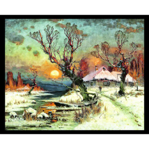Winter Sunset Landscape